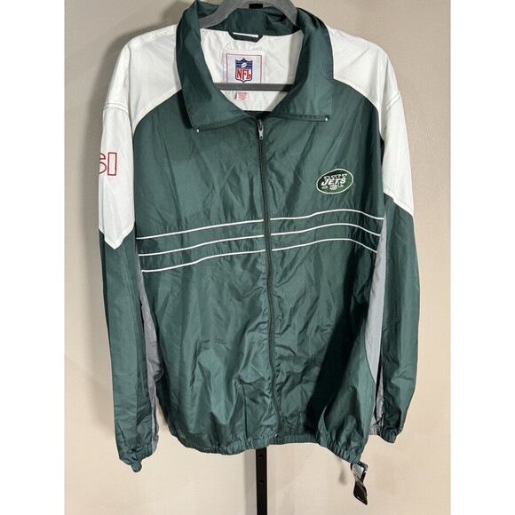 EAGLES Men's NFL Windbreaker Jacket (xXL) Green, Full Zip, Excellent Condition! - Picture 1 of 7
